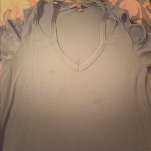 Sky blue off shoulders shirt